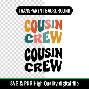Groovy Cousin Crew SVG: Retro Family Reunion Shirt Design