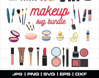 Makeup Clipart: Beauty Cosmetics Vector Graphic (Digital Download)