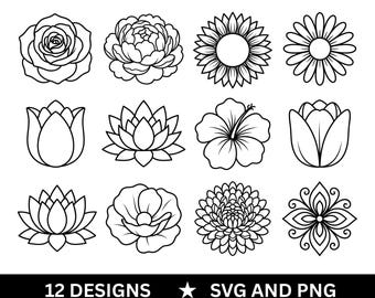 SVG e PNG de flores