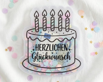 Schüttelkarte zum Geburtstag zum Ausdrucken, perfekt für Geld, Gutscheine oder kleine Botschaften