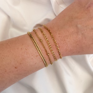 Dainty Gold Chain Bracelet • 18k Gold Waterproof Bracelet • Gold bracelet, Bracelets for Women • 18k Gold Stainless Steel Bracelet chain