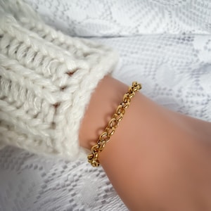 Gold bracelet chain 18k Gold chain Anti tarnish bracelets for women Waterproof bracelet Statement bracelet everyday jewelry