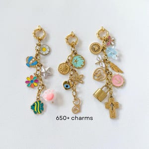 Custom bag chain, Purse Chain Charms, Bag chain charms, Gold Charm Keychain, Personalized keychains, Vintage bag charms, Custom keychain