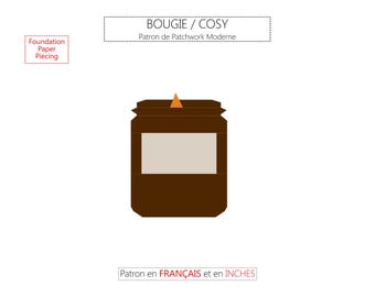 Cozy Candle - FPP Patchwork PDF Pattern in French