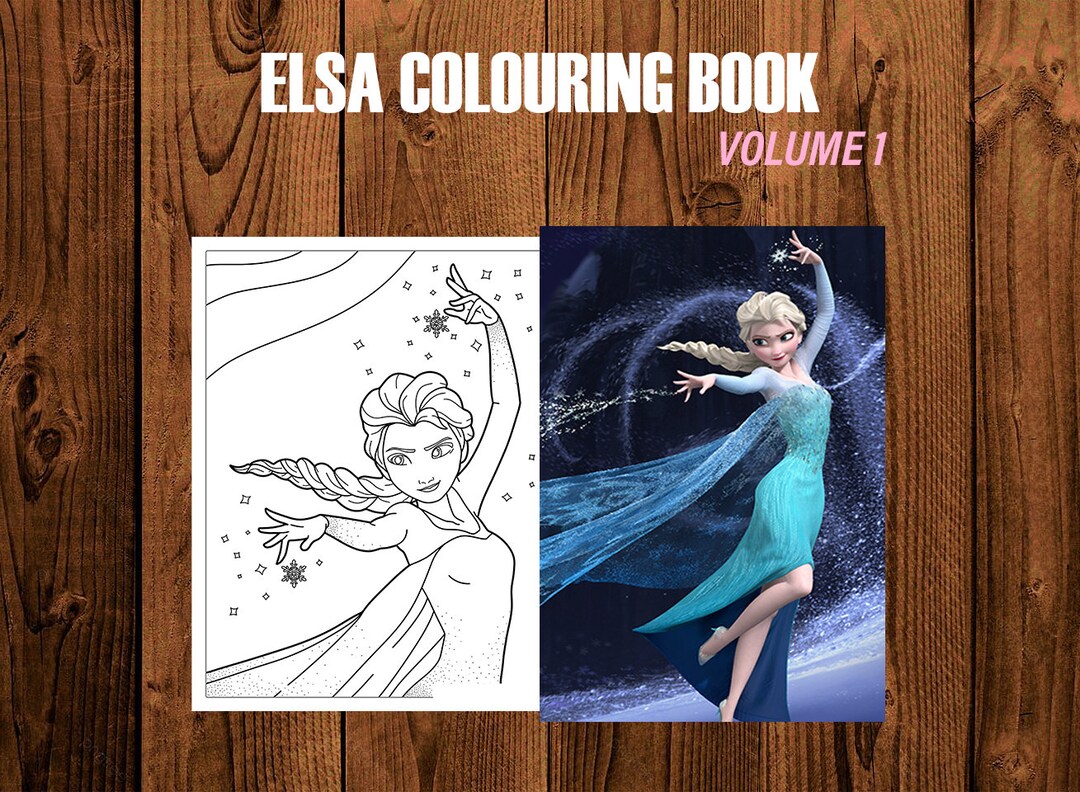 Colouring Books Elsa Vol 1 14 Pages - Etsy New Zealand