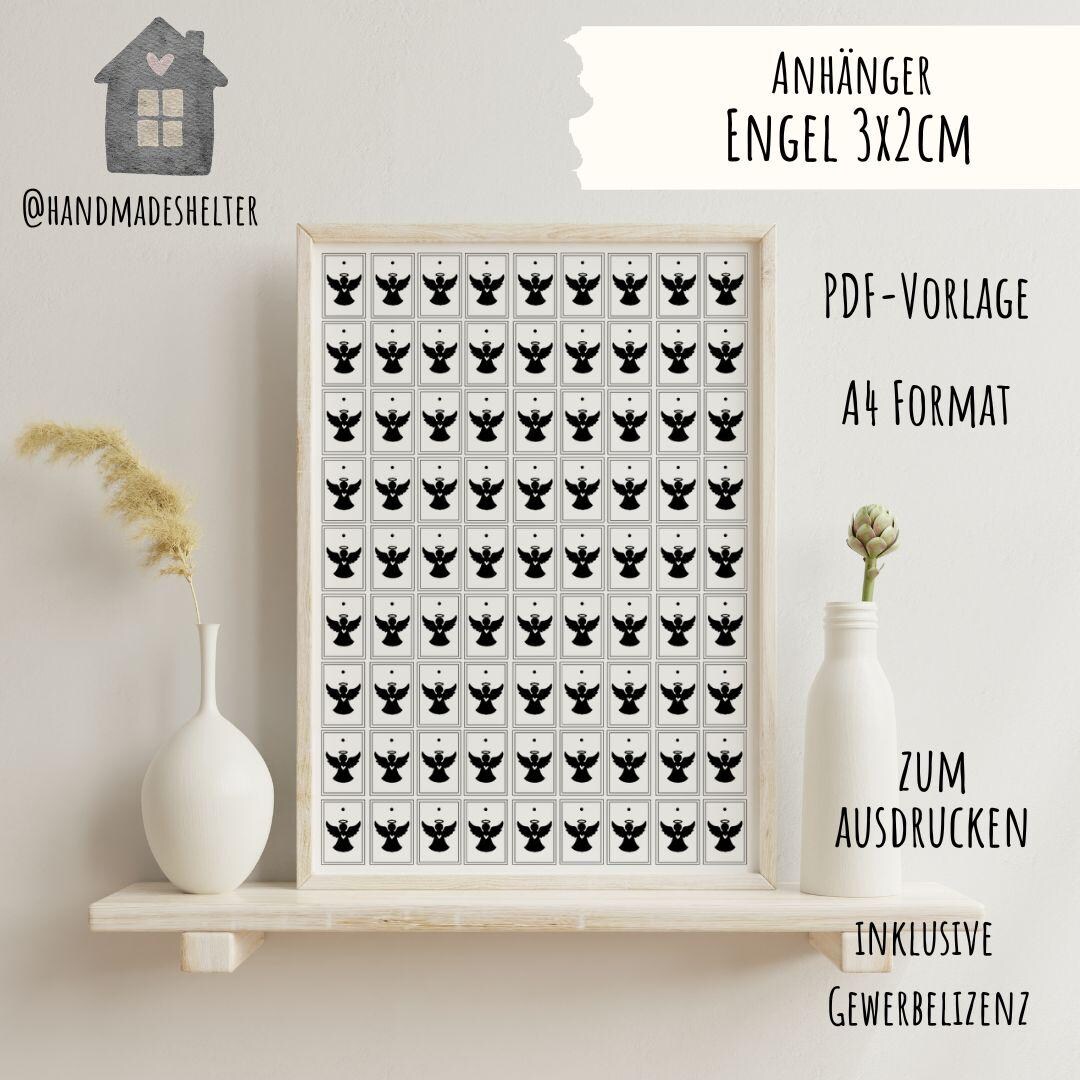 PDF Template for Angel Pendants | Printable Labels | Guardian Angel ...
