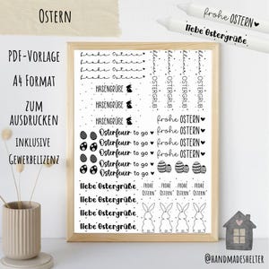 PDF template candle tattoos Easter candle stickers love heart happiness