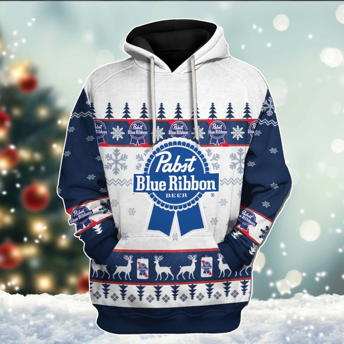 Pabst Blue Ribbon Funny Womens Christmas Sweater - Bring Your Ideas,  Thoughts And Imaginations Into Reality Today