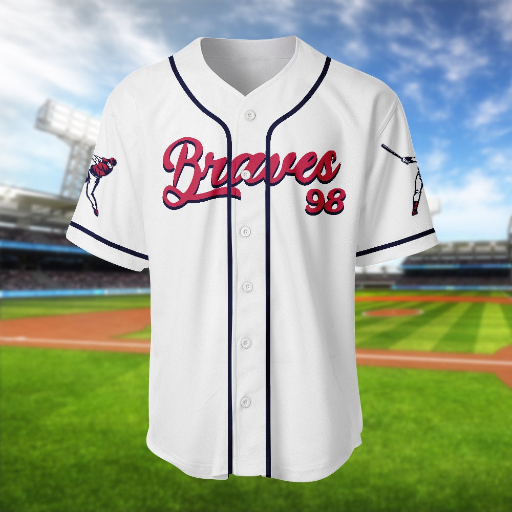 Braves 98 Baseball Jersey Wallen Shirt Wallen Country Etsy