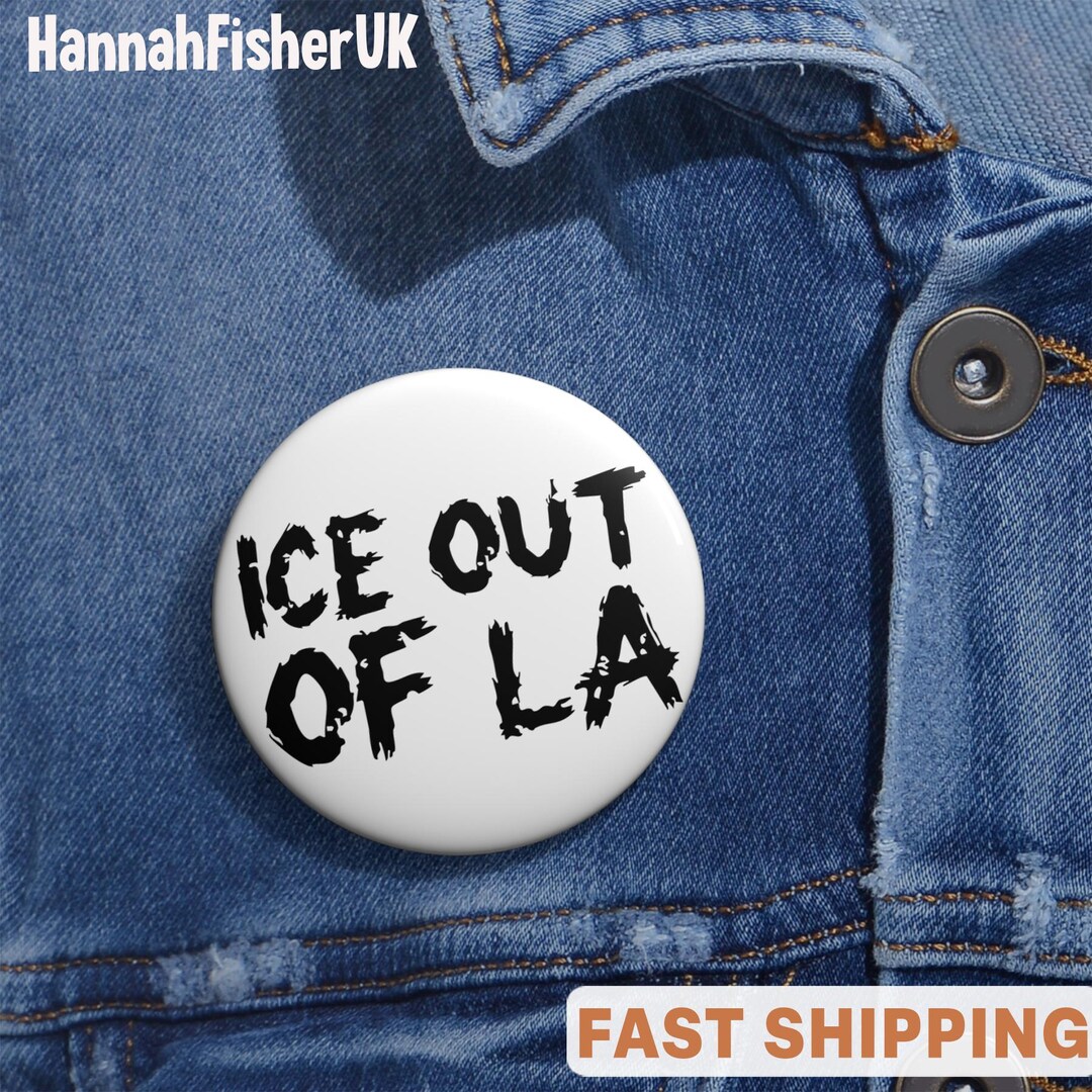 No Human is Illegal Fuck ICE Anti Trump Pin Buttons in 3 Sizes ...