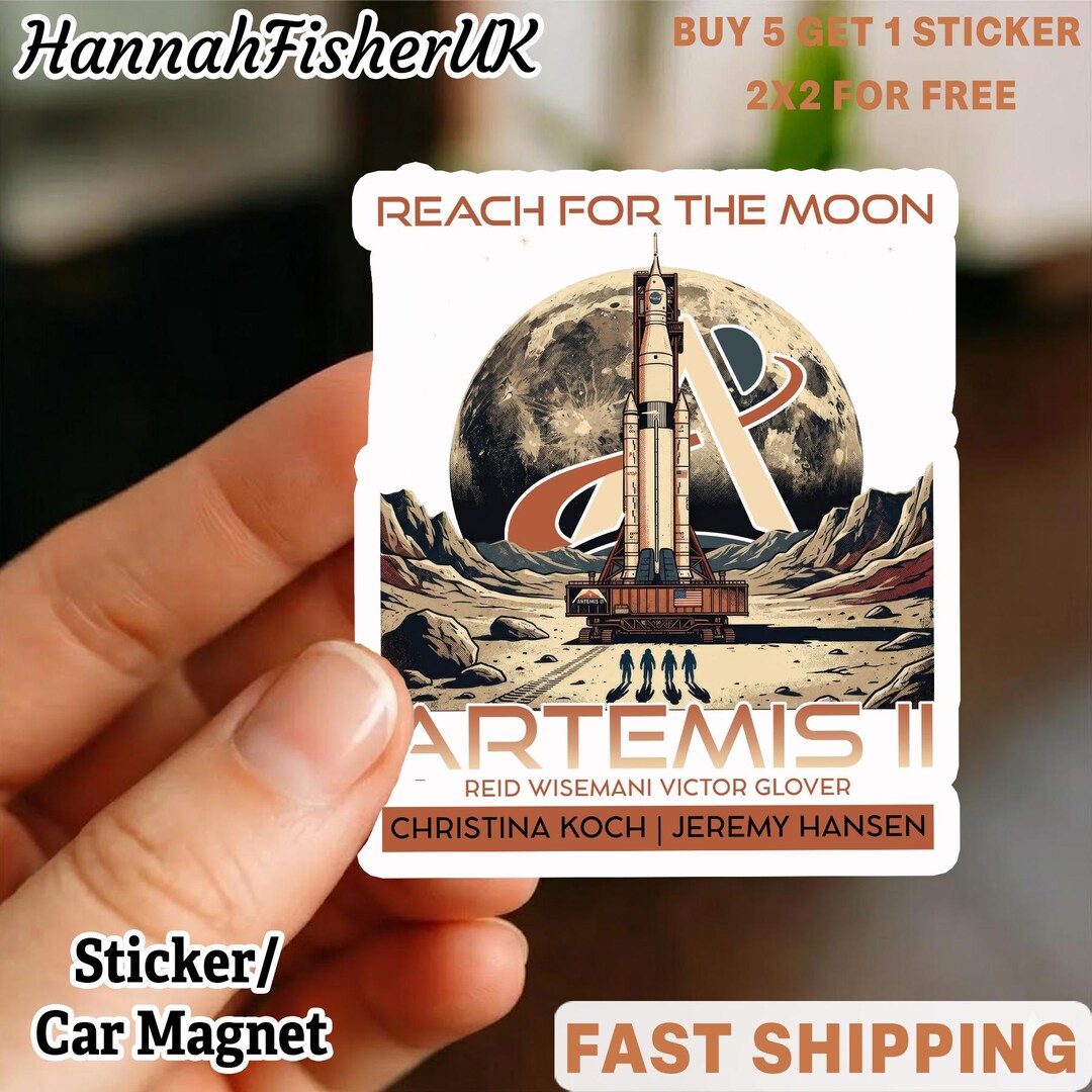 Artemis II Mission Patch Sticker,space Exploration Sticker, Waterproof ...