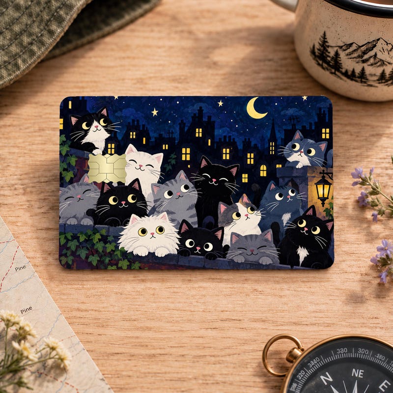 Add Debit Card Decal Cat Bank - Etsy UK