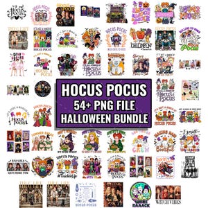 Plus de 54 lots PNG Hocuss Pocu-s, Halloween png, Sandersonn Sisterss png, Hocuss Pocu-s Halloween, méchantes sorcières png, lot Halloween sublimation