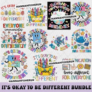 Es ist in Ordnung, anders zu sein Bündel PNG, Autismus Png, Puzzle Png, Akzeptanz von Autismus, Be Kind Png, Autismus Unterstützung Png, Autismus Lehrer Png