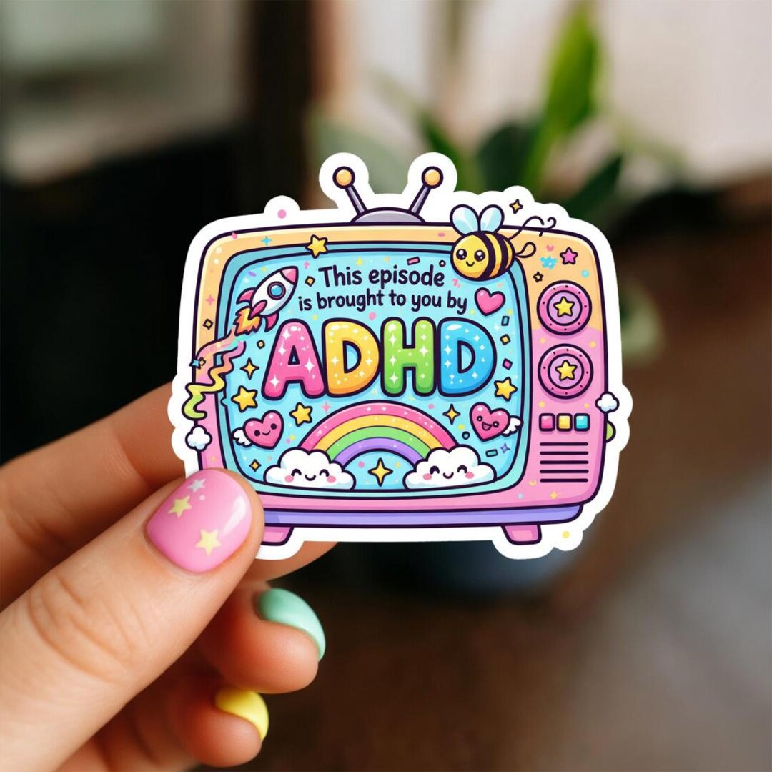 Fun Adhd Sticker ADHD Meme Sticker | Funny Neurodivergent Humor, Laptop Decal/ Sticker ...