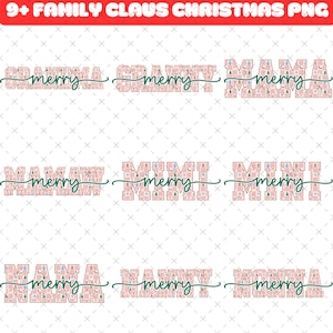 9+ Christmas Mama Gigi Nana Claus PNG Bundle, Mama , Grandma Christmas Png,Christmas Reindeer Png,Xmas Sublimation Designs