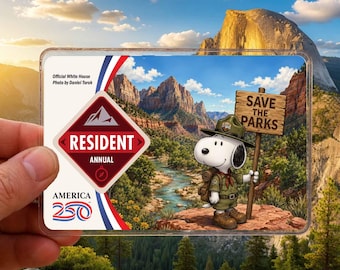 Manchon pour laissez-passer pour le parc national Puppy, protecteur de col America the Beautiful, autocollant de la collection d'art Pacific Mountain Parks, parc national de Zion