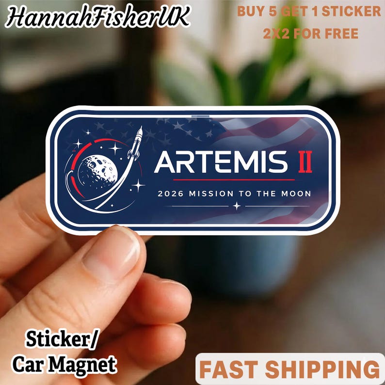 Artemis II Mission Patch Sticker,space Exploration Sticker, Waterproof ...