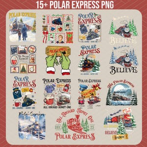 15+ Polar Express PNG, Retro 90er Jahre Weihnachtsfilme PNG, Alle an Bord Polar Express, Weihnachtsdatei, Sofort Download