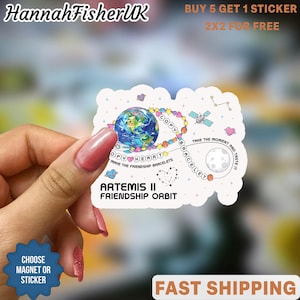 Kopia serca, Kopia bransoletki Artemis II Moon joy inspirowana naklejką prezent, Kopia naklejki Moon Joy, Kolekcja naklejek Space Lover