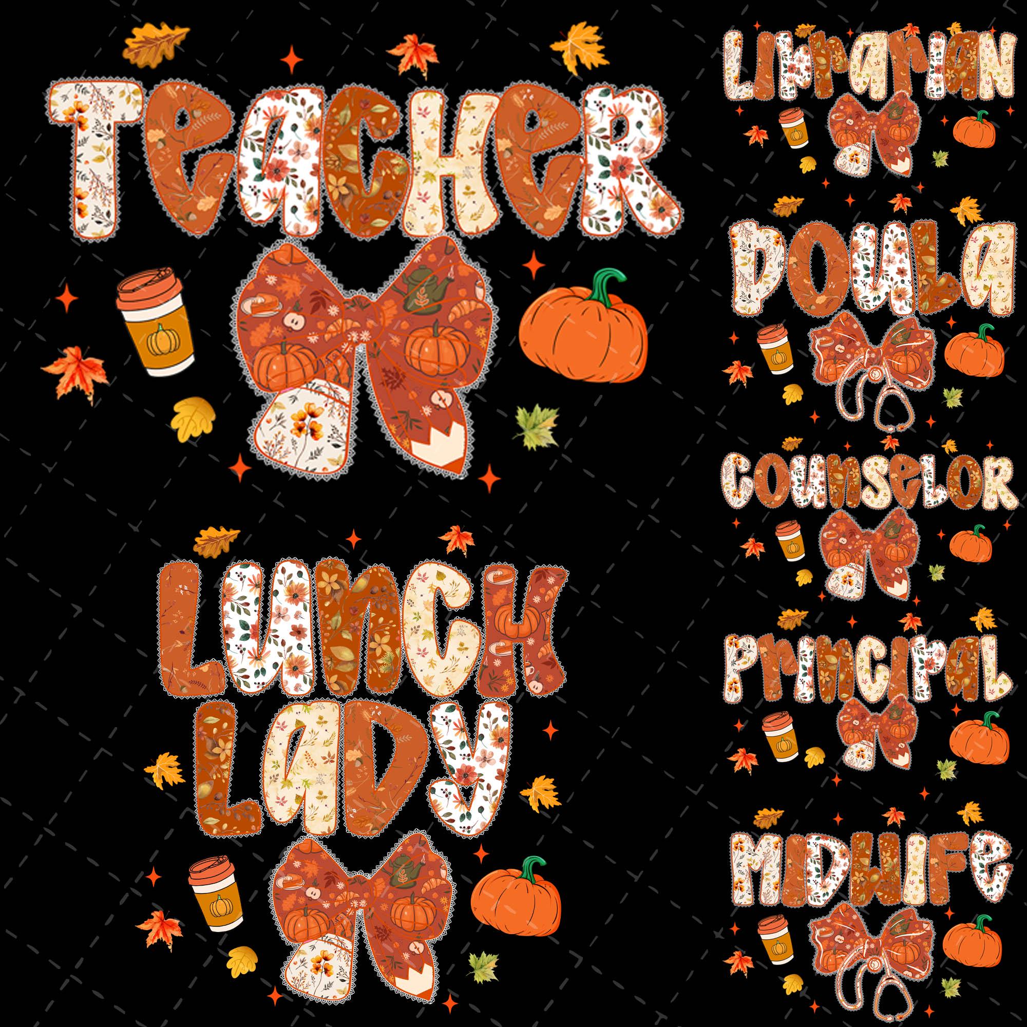8+ Teacher Fall Png, Teacher Life Png, Thanksgiving Teacher Png, Autumn ...