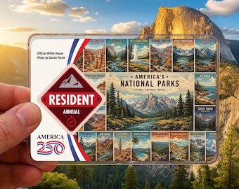 Funda para pase de Parques Nacionales, Funda para pase de Parques Nacionales, Protector de pase de America the Beautiful, Colección de arte de los parques de montaña del Pacífico