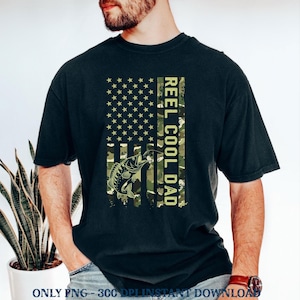 Retro Reel Cool Dad Png, Wishin&#39; I Was Fishin&#39; Png, Fishing Dad Shirt Design Png, Bass Fishing Png, Fathers Day Gift, Dad Birthday Gift Png