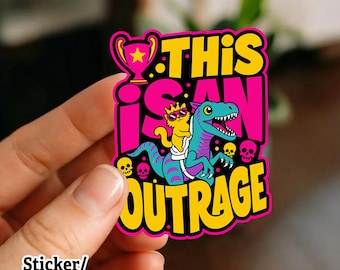 Princess Donut Sticker , Dungeon Crawler Carl sticker , Goddamnit Donut This is an Outrage