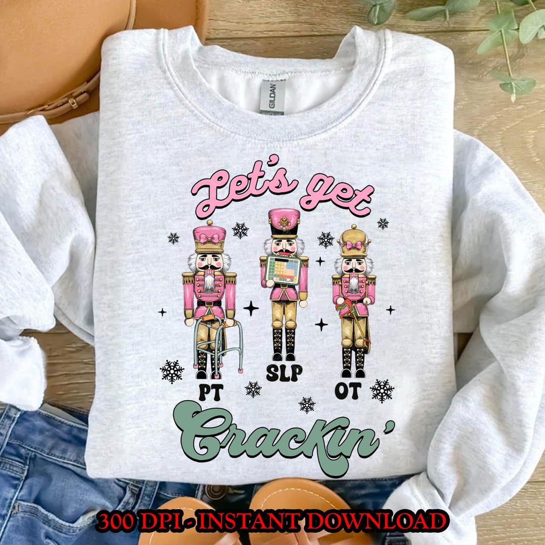 Let's Get Cracking SLP PT OT Christmas Png Bundle, Speech Language ...