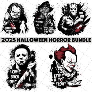 10+ Halloween Horror Png Bundle, Halloween Characters Png, Retro Horror Png Bundle, Scary Movie Bundle, Horror Png, Horror Halloween Png