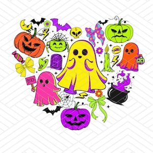 Coquette Bow Halloween Png, Spooky Season Png, Spooky Halloween Png, Preppy Bow Png, Fall Pumpkin png, Retro Fall Png, Bow Halloween Png