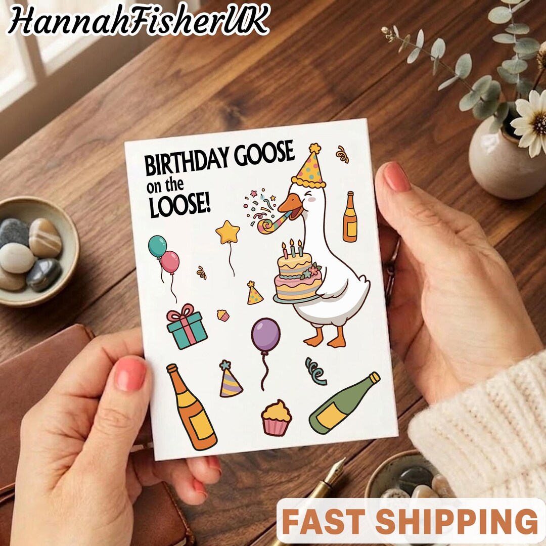 Funny Goose Birthday Card: Silly Goose on the Loose, to My Favorite ...