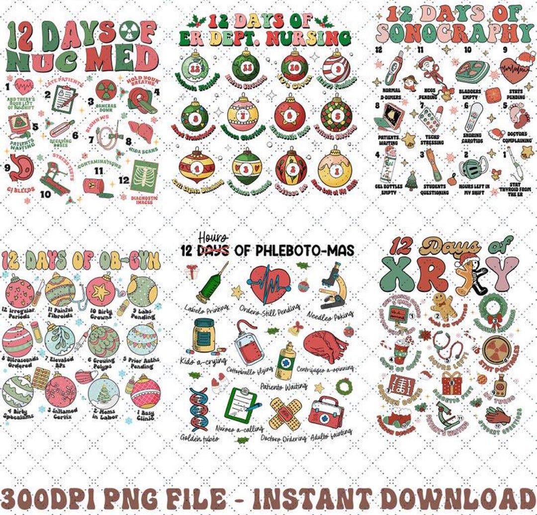 12 Days Christmas Bundle Png, 12 Days Xmas Teacher Png,12 Days ...