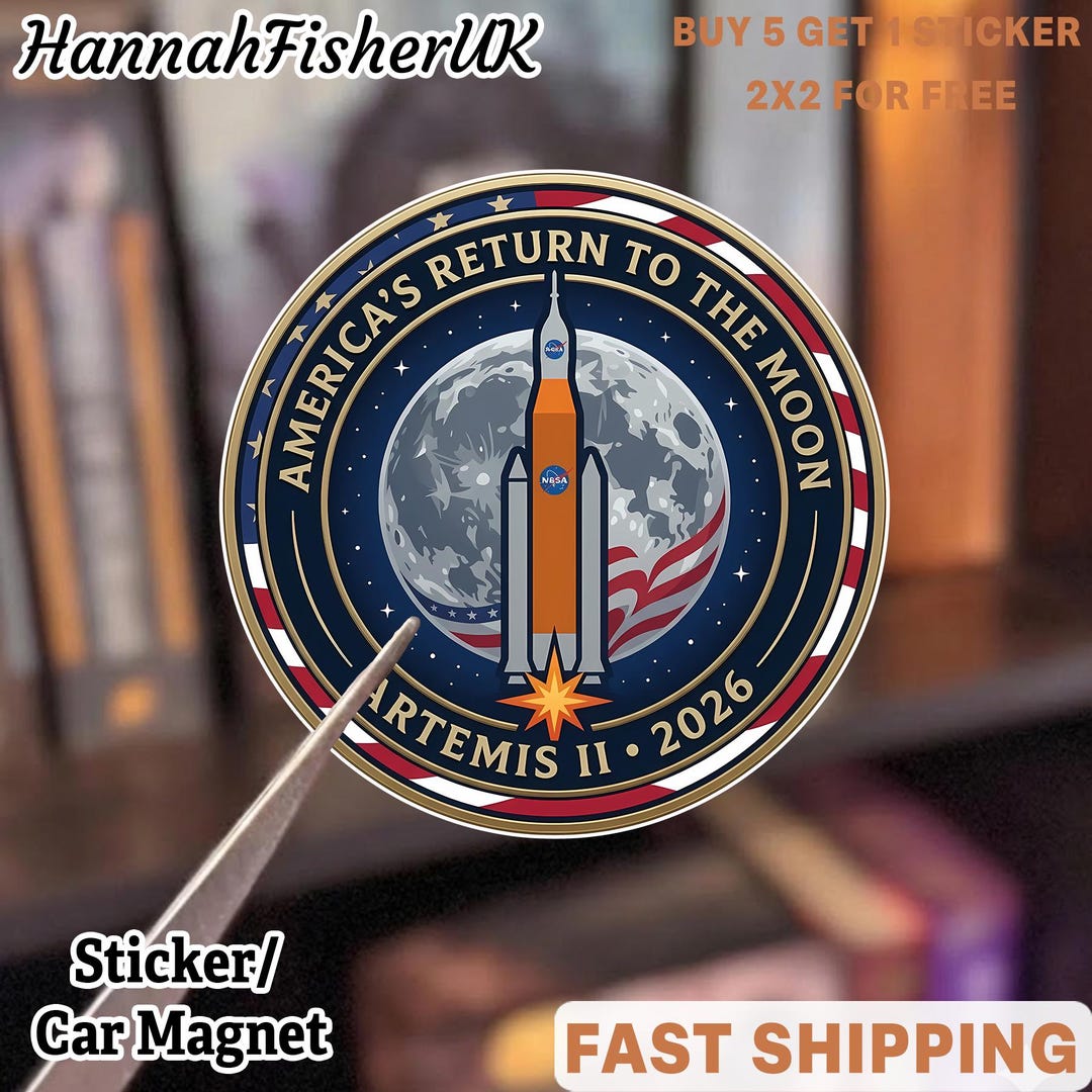 Artemis II Mission Patch Sticker,space Exploration Sticker, Waterproof ...