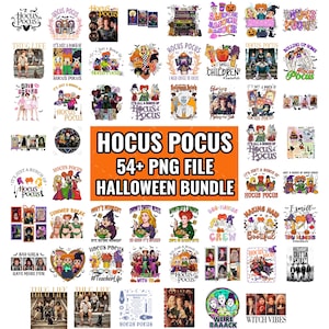 Plus de 54 lots PNG Hocuss Pocu-s, Halloween png, Sandersonn Sisterss png, Hocuss Pocu-s Halloween, méchantes sorcières png, lot Halloween sublimation