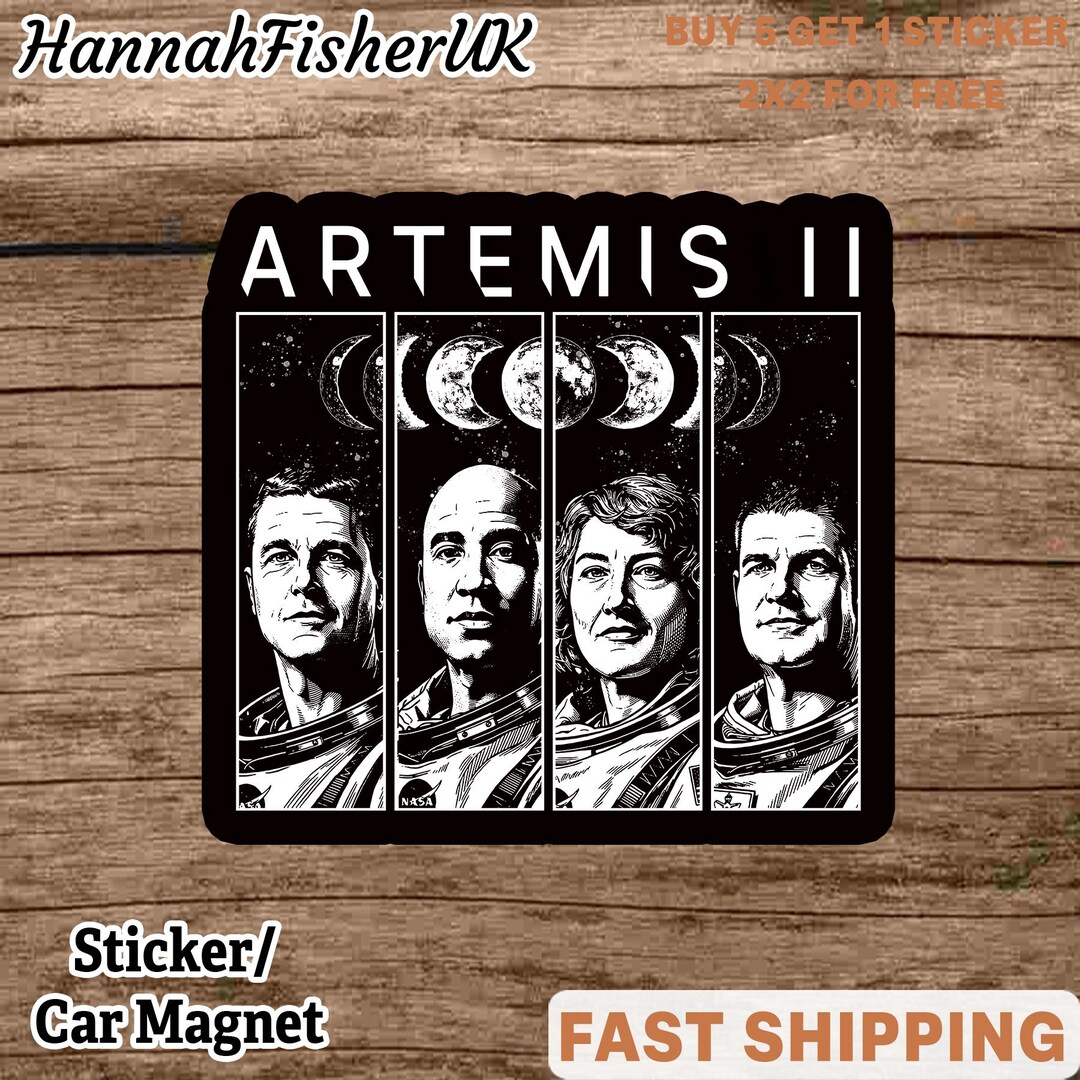 Artemis II Mission Stickers ,space Vinyl Decals, Artemis Car Magnet - Etsy