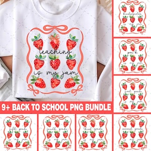 9+ Lehre ist mein Jam Bundle PNG, Schule Kokette Erdbeere Png, Back To Schule Png, Lehrer Geschenk, Erster Schultag Png, 1.Klasse Png