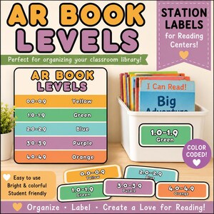Labels voor AR-boekniveaus en een klassenoverzicht!