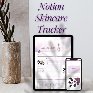 Notion Template Skincare Tracker, Notion Planner Beauty Tracker, Skincare Manager Notion, Skincare Routine Planner, Notion Skincare Template