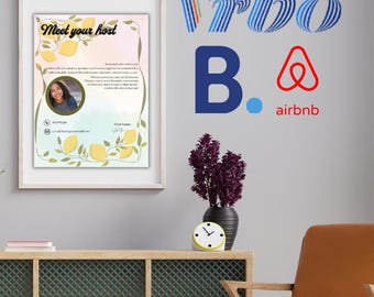 Multilingual Airbnb Guest Book Template: Italian Design (Digital Download, Canva Template, 21x29.7cm)