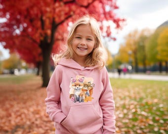 Fox Sweatshirt, Cute Fox Sweatshirt, Fox Hoodie, Cute Kids Sweatshirt, Kids Hoodie, Cute Kids Hoodie, Youth Sweatshirt, Youth Hoodie, Hoodie