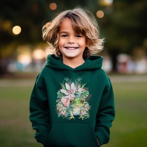 Kids Cute shadowing Frog Hoodies Toddler