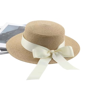 Customization Bride Pearl Hat, Beach Hat, Wedding Day Sun Hat, Bride Mrs Sun Hat, Just Married Sun Hat, Straw Hat,Bachelorette hen Party Khaki