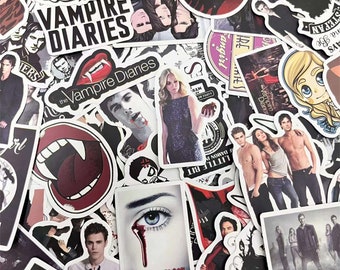 100pcs Movie Stickers,Vampire Diaries Stickers , Notebook Doodle Stickers, Waterproof Decorative Decals, Sticker Gift