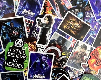 Cartoon 50pcs Stickers,Marvel Superhero Stickers, Notebook Doodle Stickers, Waterproof Decorative Decals, Sticker Gift