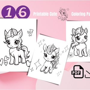 Unicorn Coloring Pages Printable Unicorn Colouring Sheets for - Etsy
