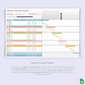 Project Timeline Tracker - Gantt Chart - Task Tracker - to Do - Project ...