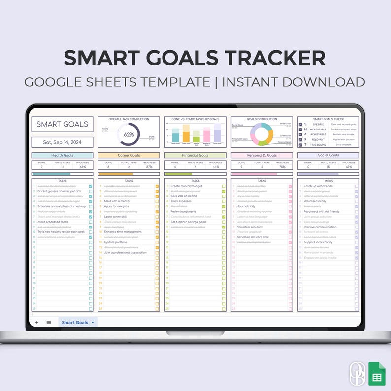 Smart Goals Tracker Achieve Your Goals With Ease Task Tracker Google