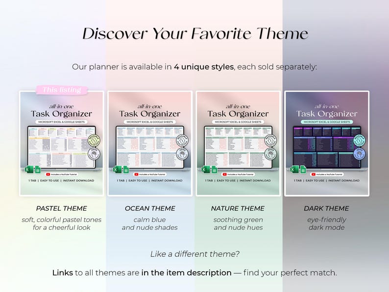 All in One Task Organizer - to Do List - Daily Weekly Monthly Annually ...