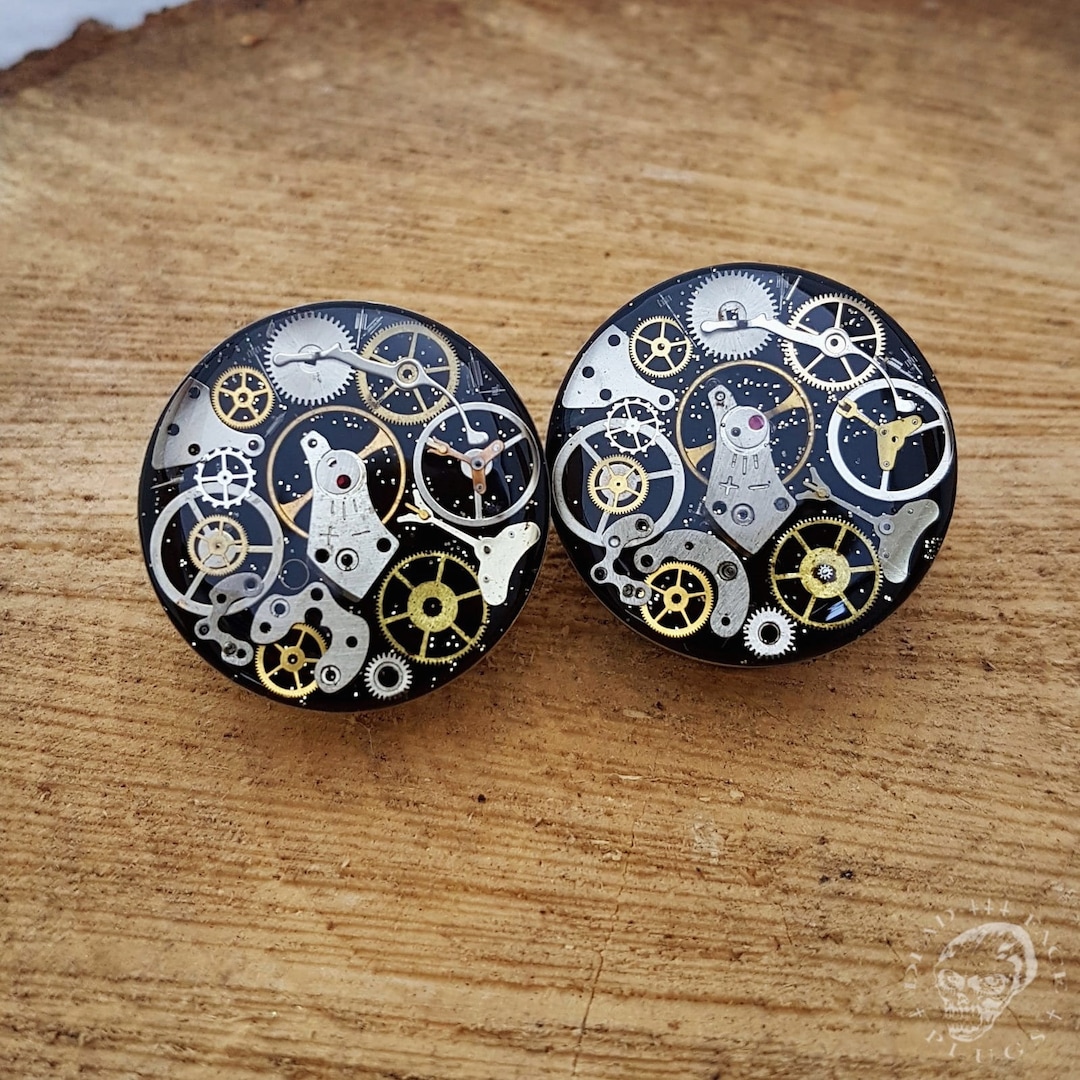Classic Steampunk Watch Parts Plugs Gauges for Streched Ears - Etsy
